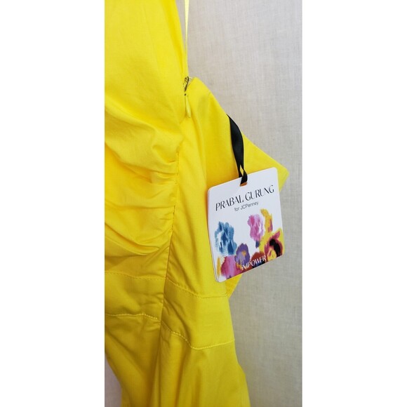 28. Prabal Gurung for JCPenney Sleeveless Maxi Dress Plus 18W Yellow NWT - Picture 8 of 10
